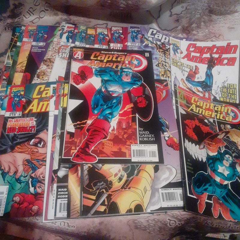 Mark Waid Captain America Marvel comic book lot 90s