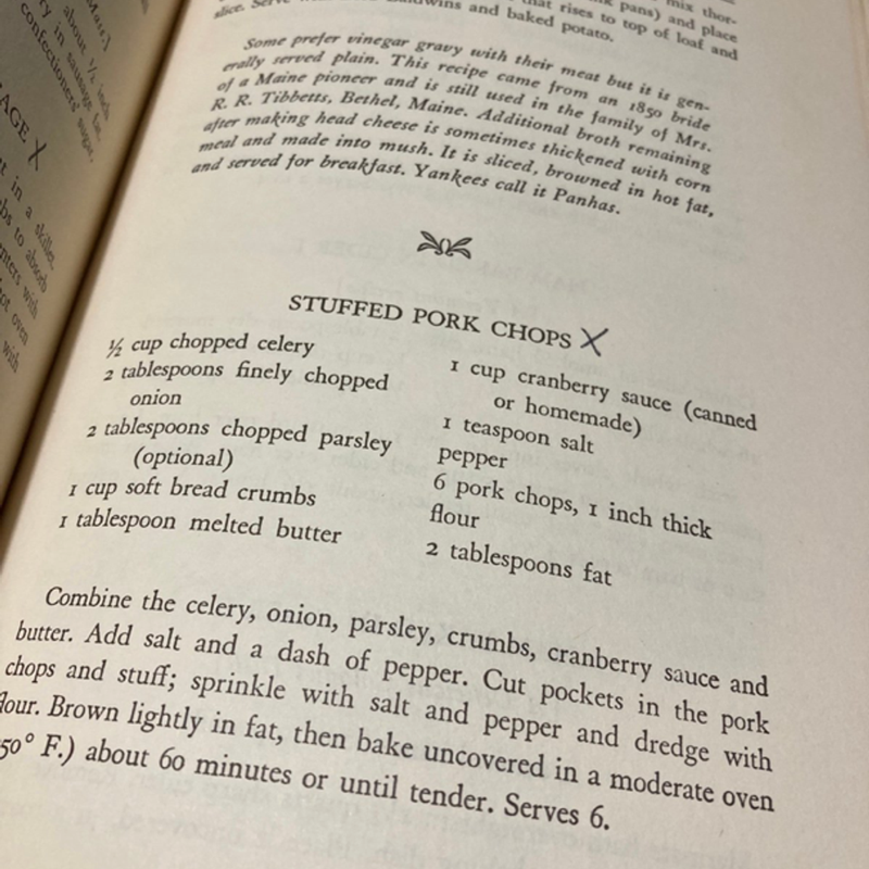 Vintage 1939, New England Yankee Cookbook