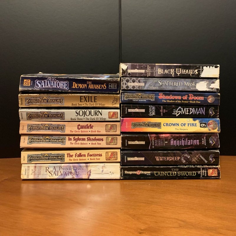 Forgotten Realms Lot, 15 Books: Low Condition Reading Copies, PLEASE READ DESCRIPTION