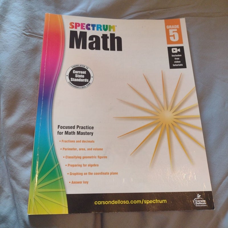 Spectrum Math, Grade 5 Workbook