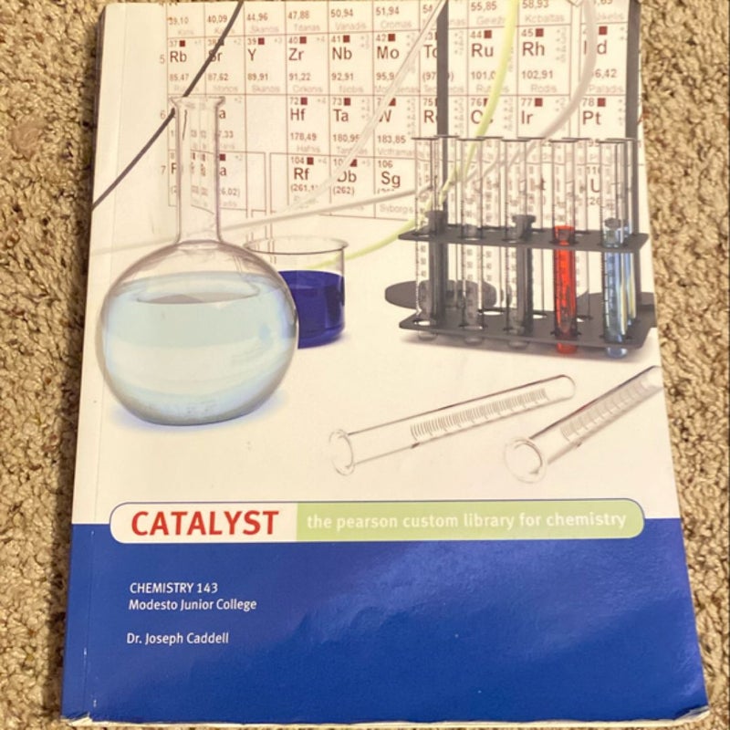 Catalyst the Pearson custom library for chemistry 