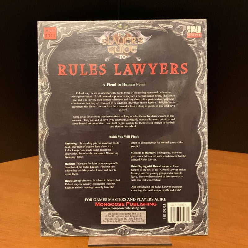 The Slayer's Guide to Rules Lawyers, d20