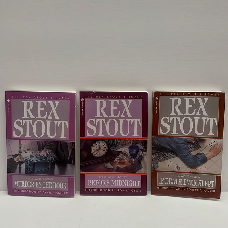 Nero Wolfe Mystery (3 Book) Bundle: Murder by the Book, Before Midnight, & If Death Ever Slept 