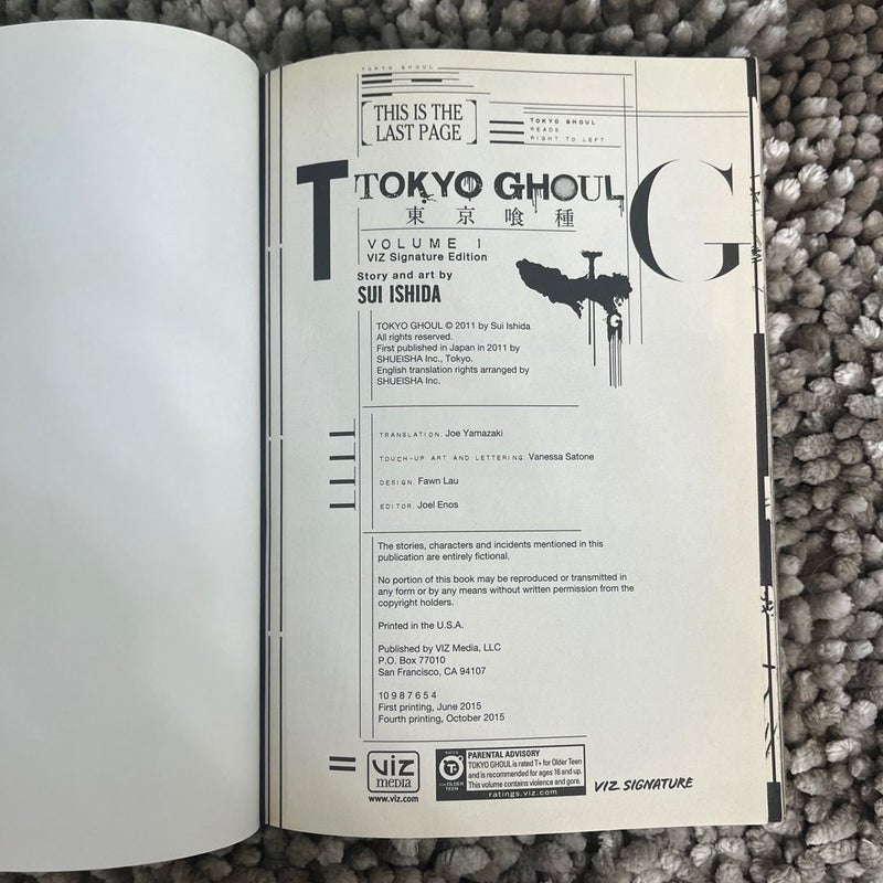 Tokyo Ghoul, Vol. 1