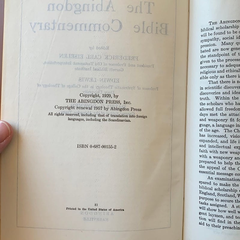 Abingdon Bible Commentary (Vintage 1941 Edition)