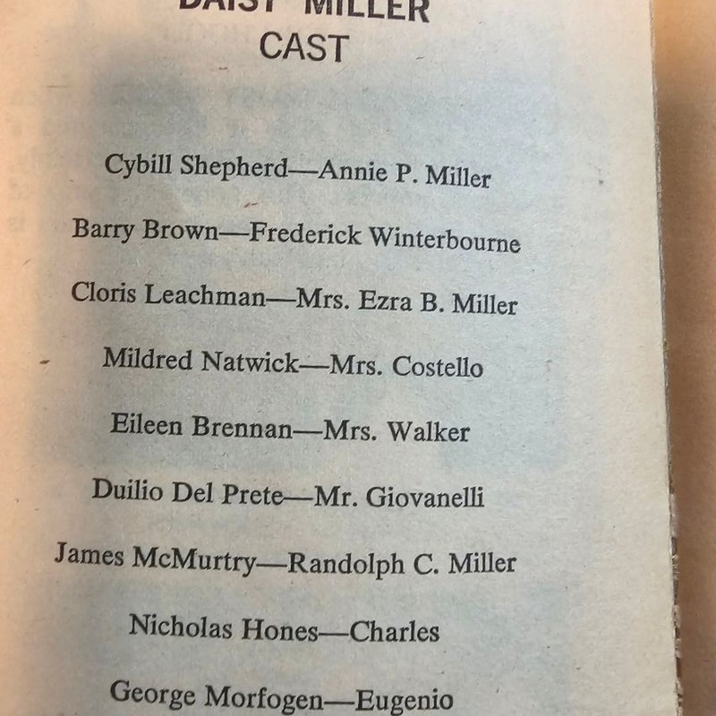 Daisy Miller by Henry James 1974 Warner Tie In Paperback 