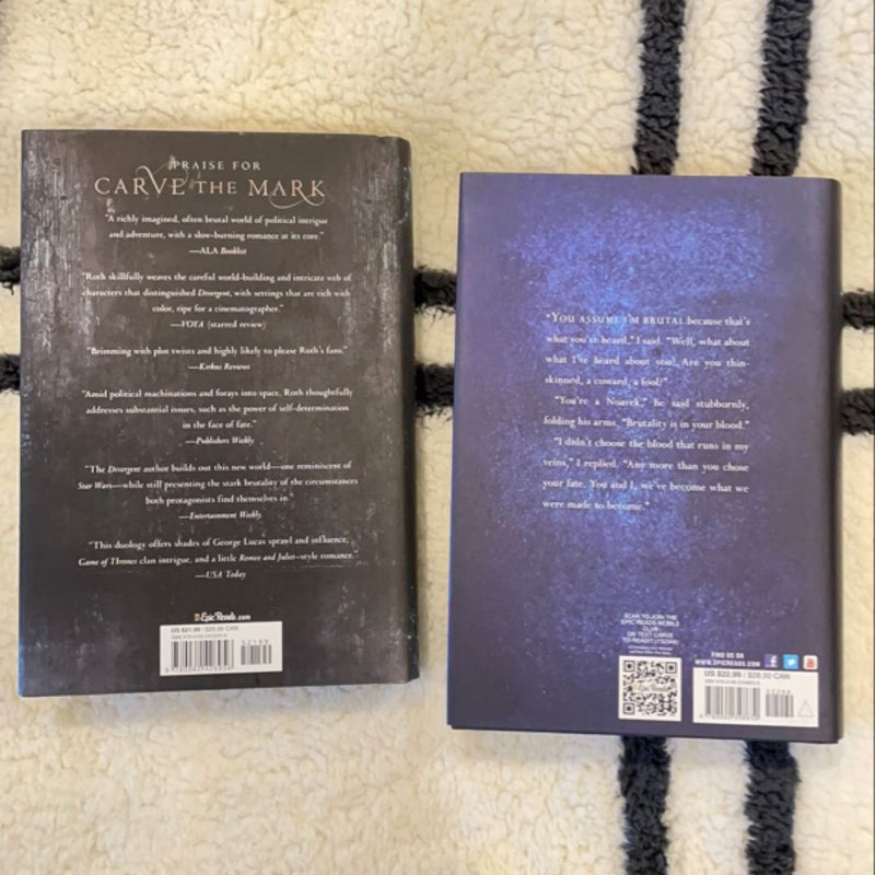 Carve the Mark and The Fates Divide Signed 