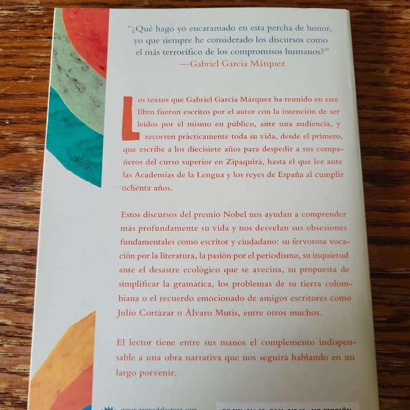 Yo No Vengo a Decir un Discurso / I Did Not Come to Give a Speech