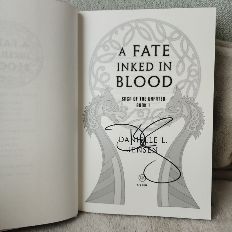 A Fate Inked In Blood SIGNED by Danielle L. Jensen 