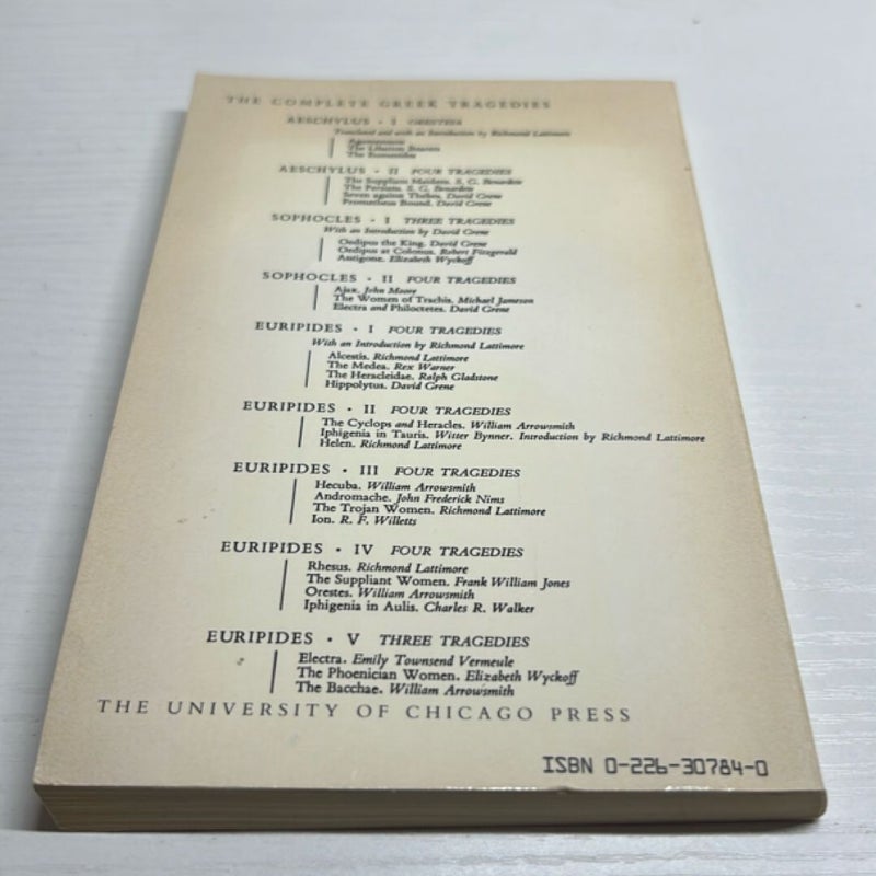 The Complete Greek Tragedies: Euripides V