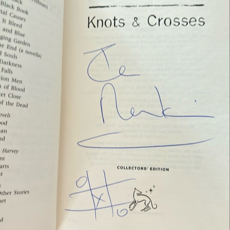 Knots and Crosses signed special edition 