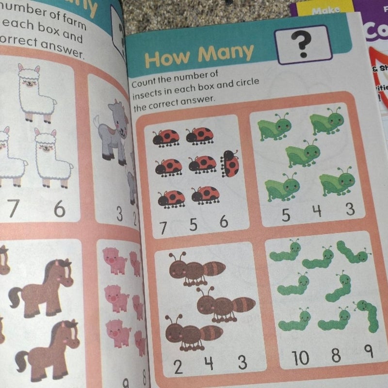 Number And Colors and Shapes kids Learning Workbook