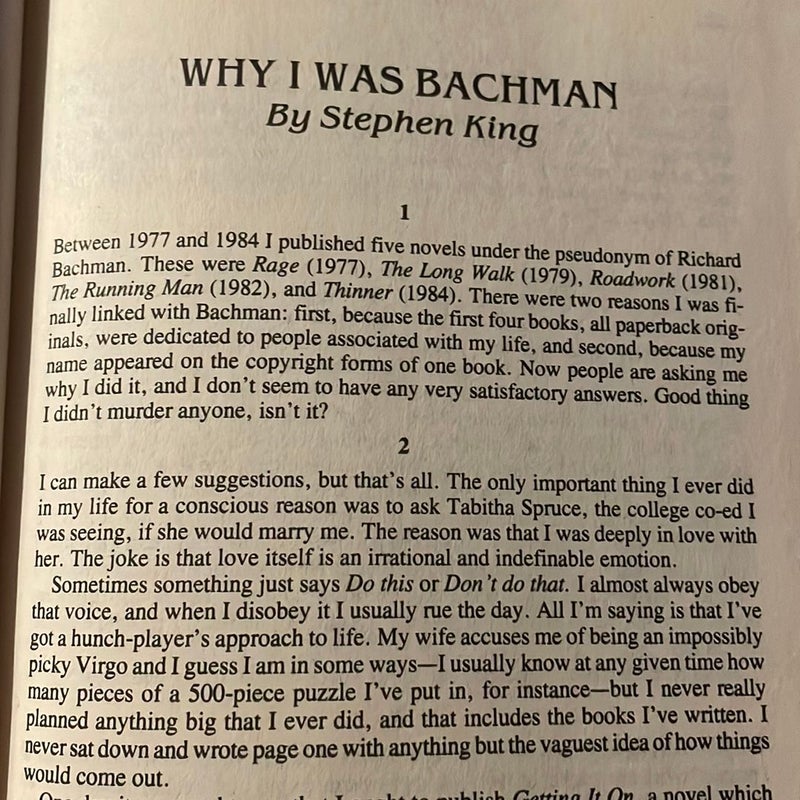 The Bachman Books: Four Early Novels 