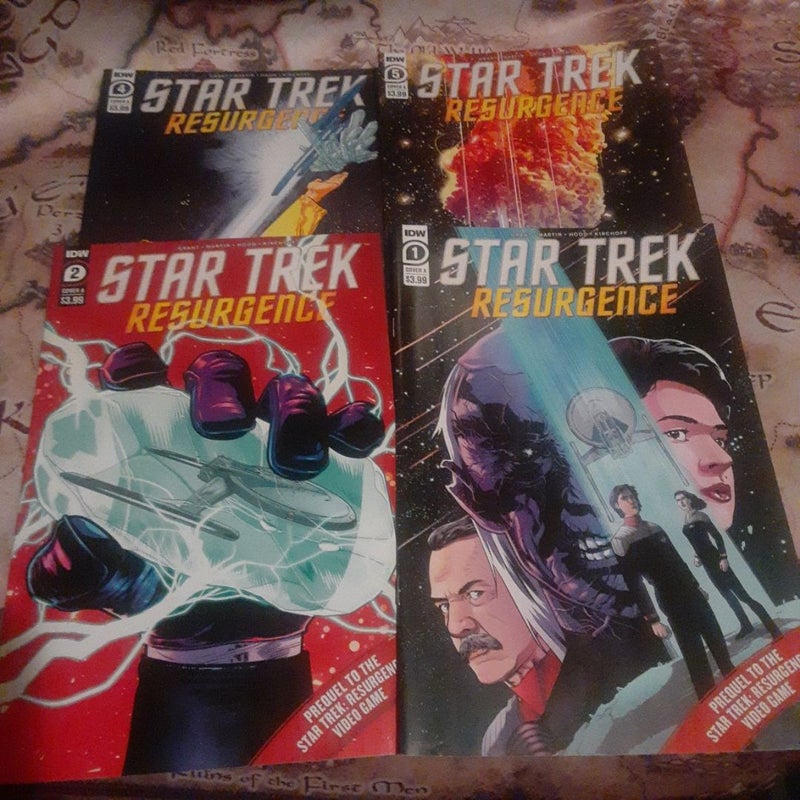 Star Trek Resurgence 1,2,4,5 IDW COMIC BOOK LOT 