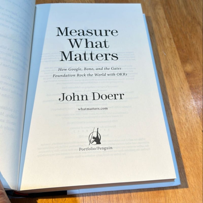 Measure What Matters * 1st ed./2nd