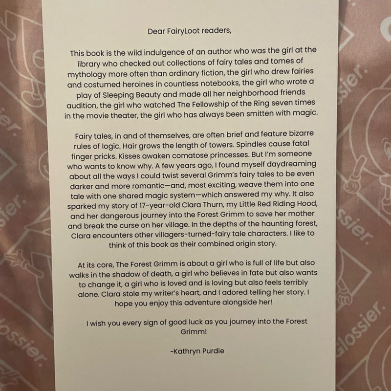FAIRYLOOT EXCLUSIVE The Forest Grimm by Kathryn Purdie Print+Author Letter