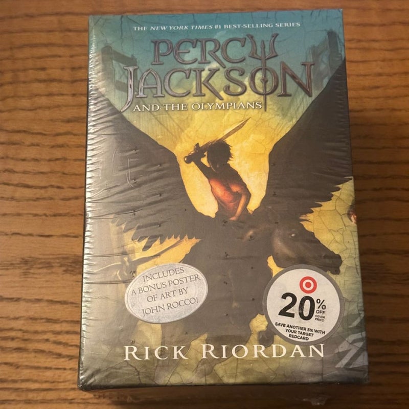 Percy Jackson and the Olympians 5 Book Paperback Boxed Set (w/poster)