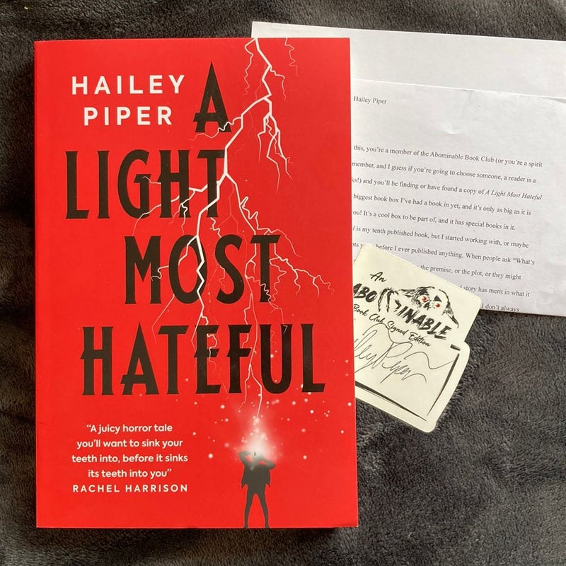 A Light Most Hateful w/ SIGNED bookplate 