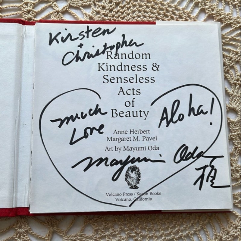 Random Kindness and Senseless Acts of Beauty