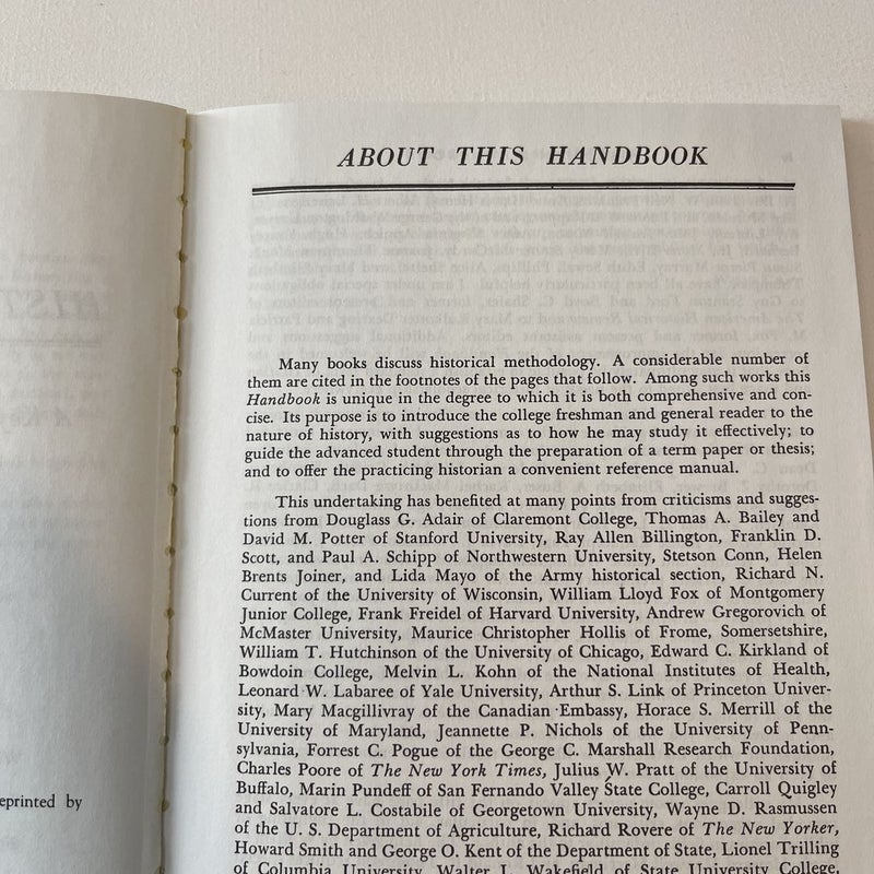 Historian's Handbook