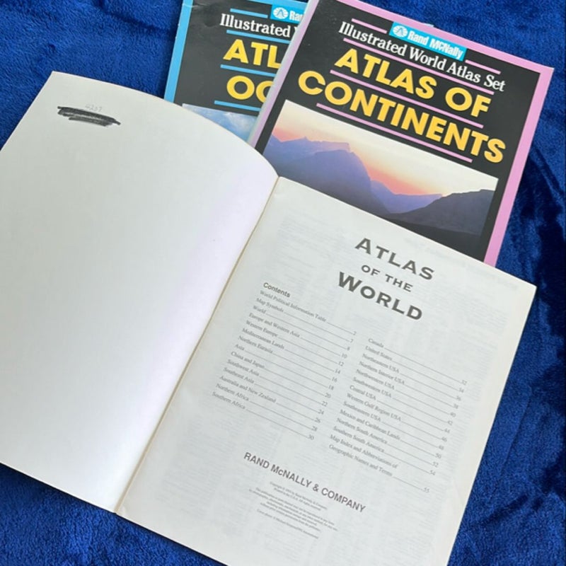 BOOK BUNDLE: Atlas of the World, Atlas of Continents and Atlas of Oceans