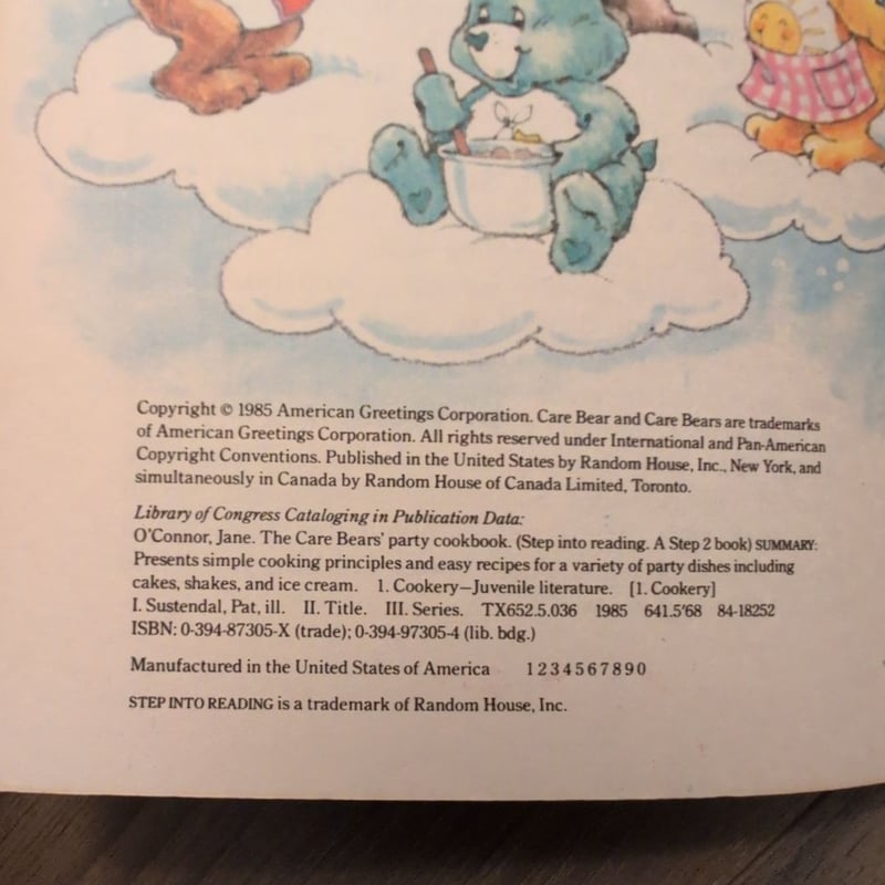 The Care Bears' Party Cookbook (1985)