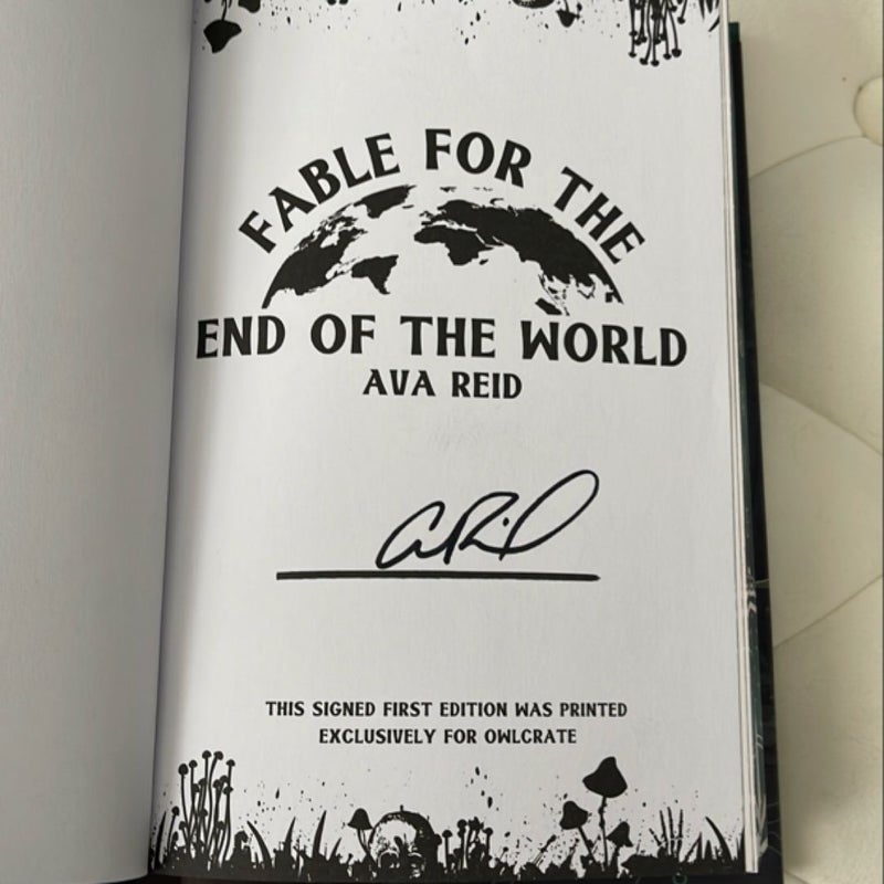 SIGNED - Fable For The End of The World OwlCrate Exclusive Edition 