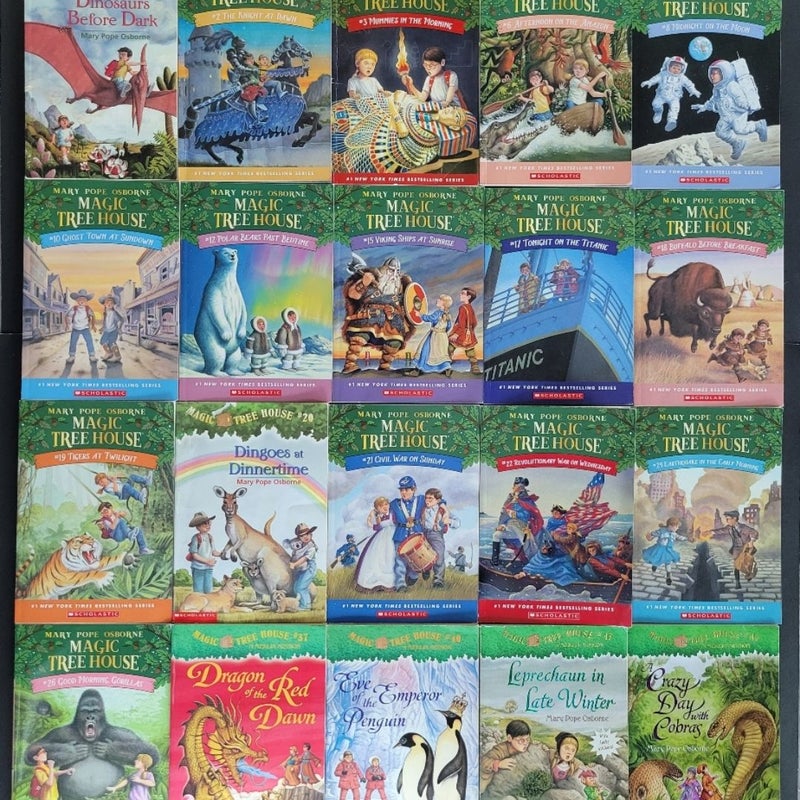 MAGIC TREE HOUSE MERLIN MISSION LOT OF 20 BOOKS BY MARY POPE OSBORN W/ STICKERS