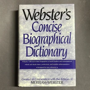 Webster's Concise Biographical Dictionary