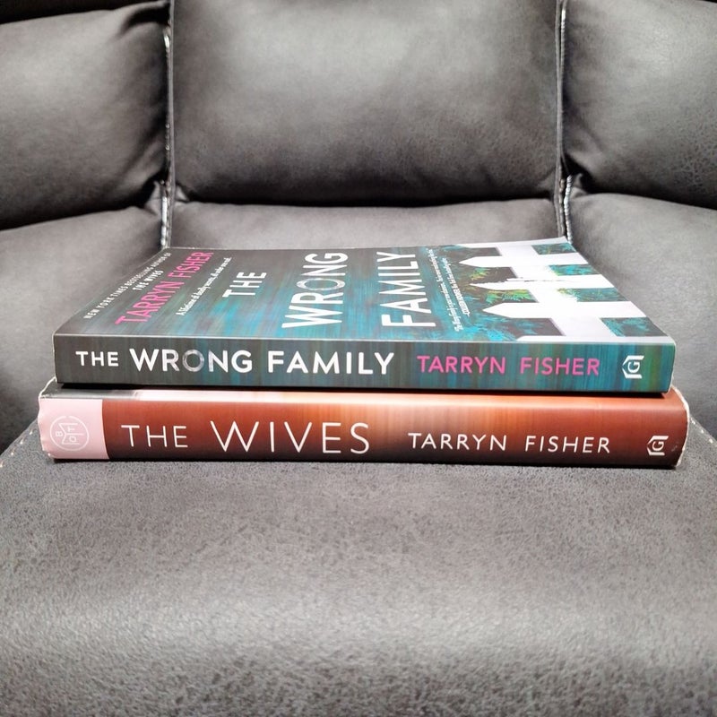 2 Tarryn Fisher Psychological Thrillers bundle lot set The Wives and The Wrong Family 