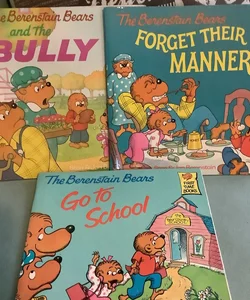 The Berenstain Bears Go to School, Bully, Manners lot of 3