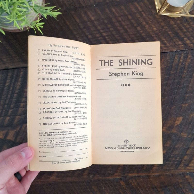 The Shining -1st Edition/1st Printing Signet Paperback