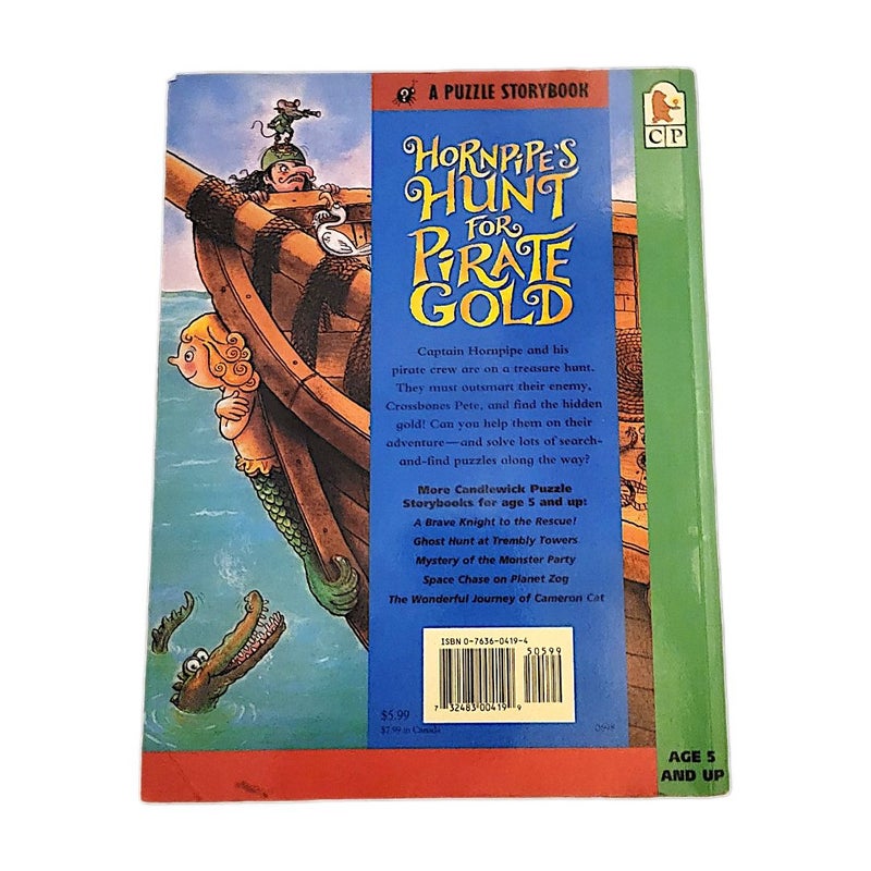 Hornpipe's Hunt for Pirate Gold by Marjorie Newman- Search & Solve Adventure Puzzle Game Storybook