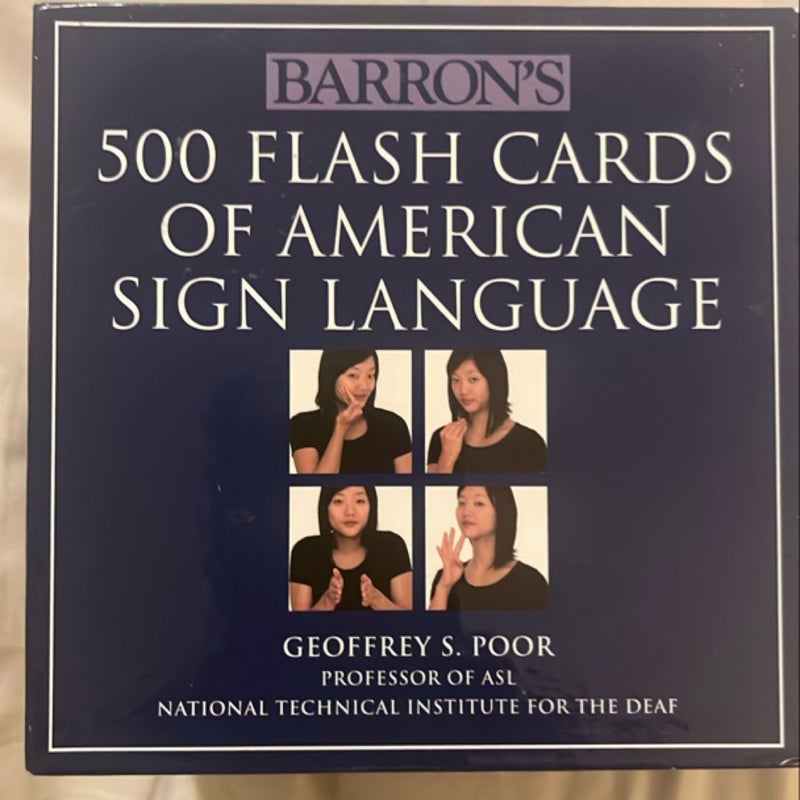 500 Flash Cards of American Sign Language