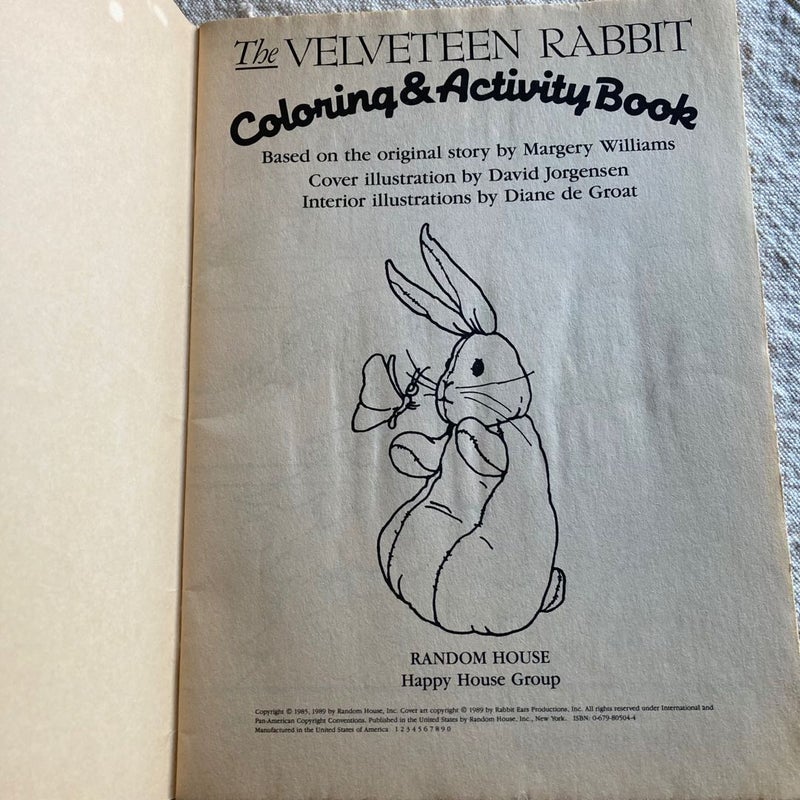 The Velveteen Rabbit Coloring & Activity Book