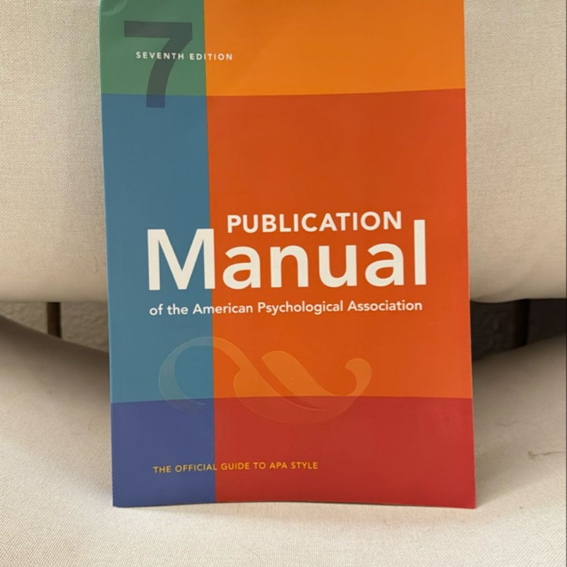 Publication Manual of the American Psychological Association