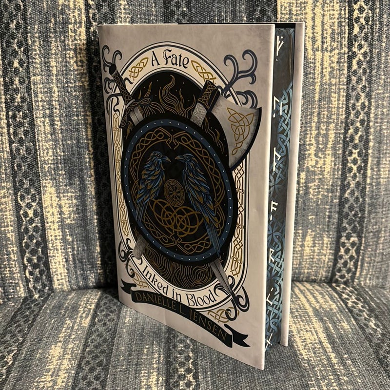 A Fate Inked in Blood - signed Fairyloot w painted edges