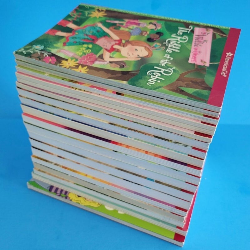 AMERICAN GIRL WELLIE WISHERS DOLL BOOKS READERS HUGE LOT OF 20 BEFOREVER FRIENDS MINI MYSTERY