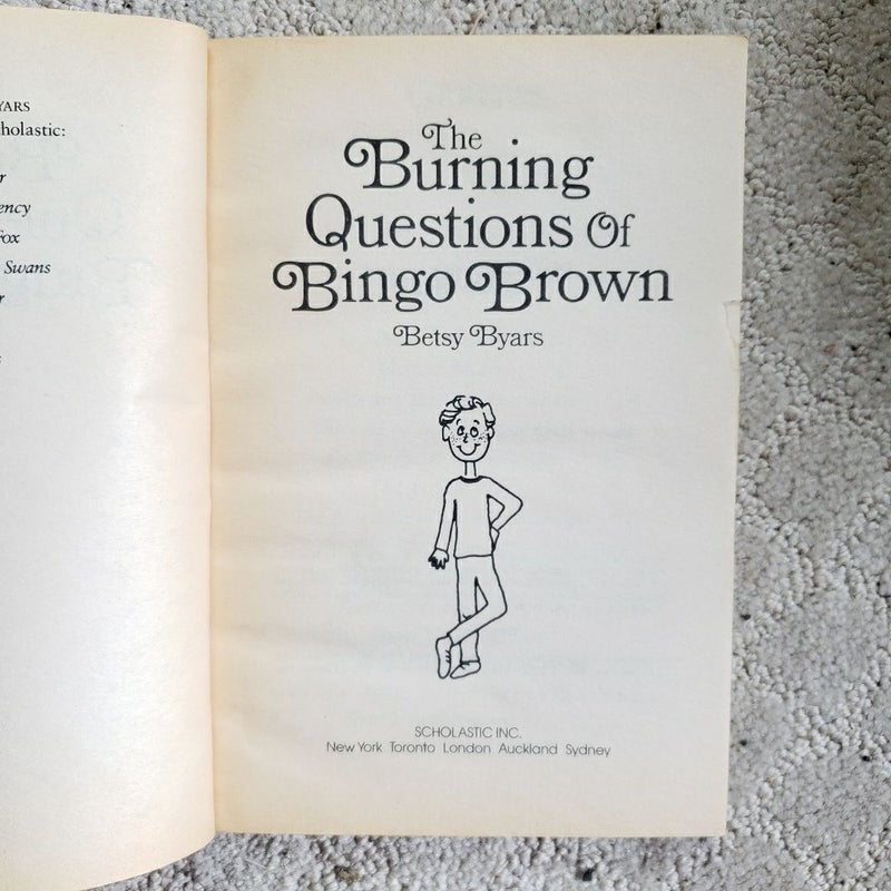 The Burning Questions of Bingo Brown (1st Scholastic Printing, 1990)