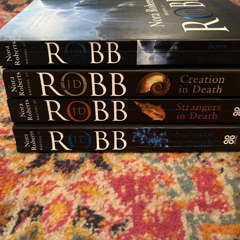 4 Nora Roberts JD Robb In Death Series Bulk Lot Suspense Serial Killer Crime PB