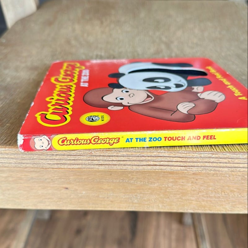 Curious George at the Zoo (cgtv Touch-And-Feel Board Book)