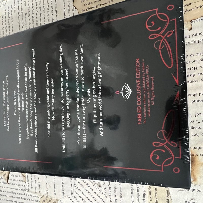 Fabled Co The Marriage Debt by Clarissa Wild SIGNED BOOKPLATE