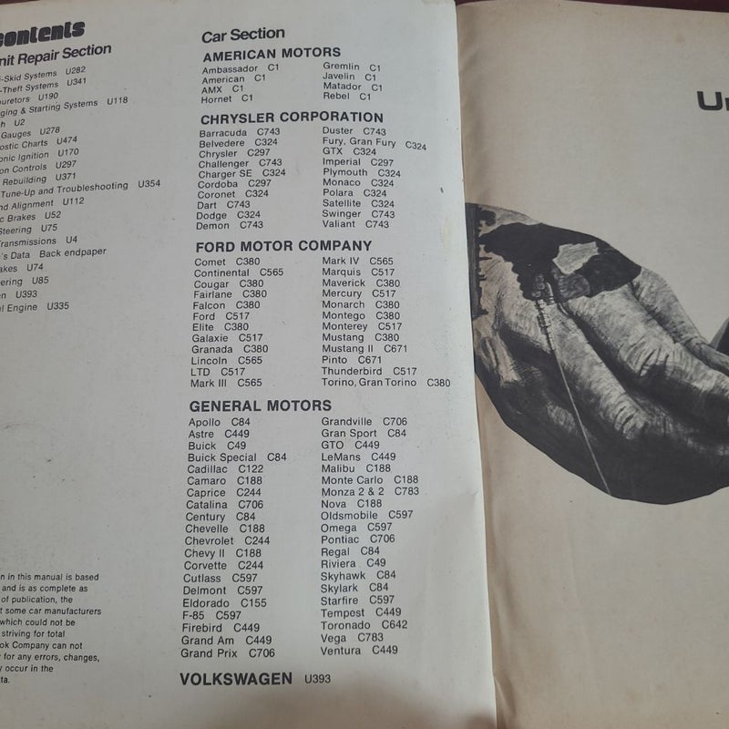 Chiltons Auto Repair Manual 1976