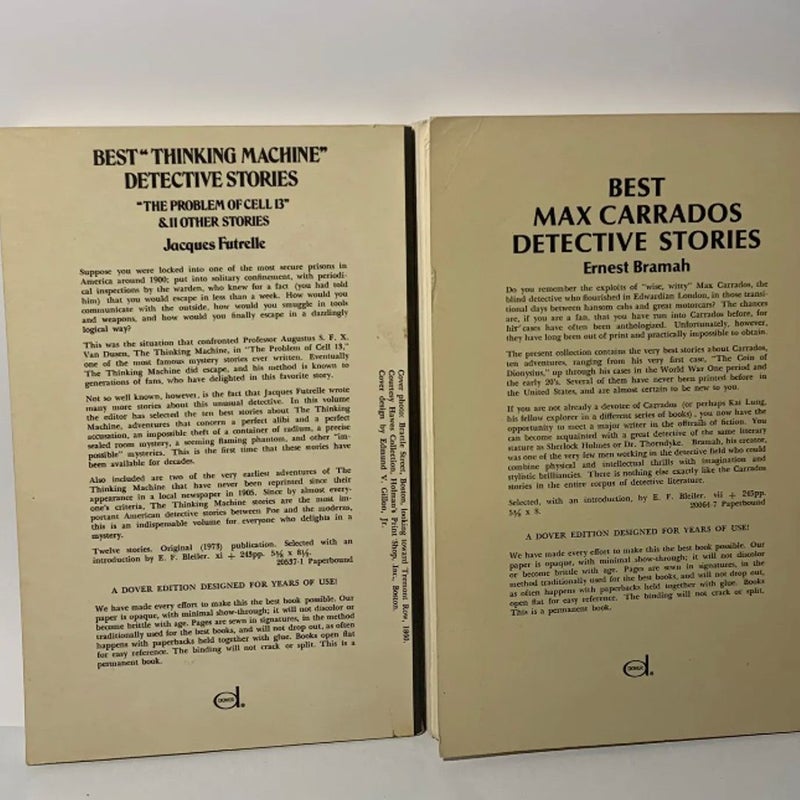 Best Detective Stories Max Carrados & Best Thinking Machine Detective Stories