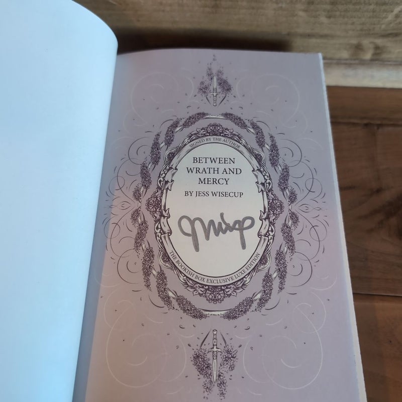 Between Wrath and Mercy - bookish box special signed edition.