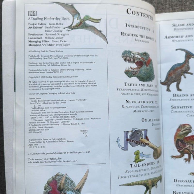 Inside Dinosaurs and Other Prehistoric Creatures