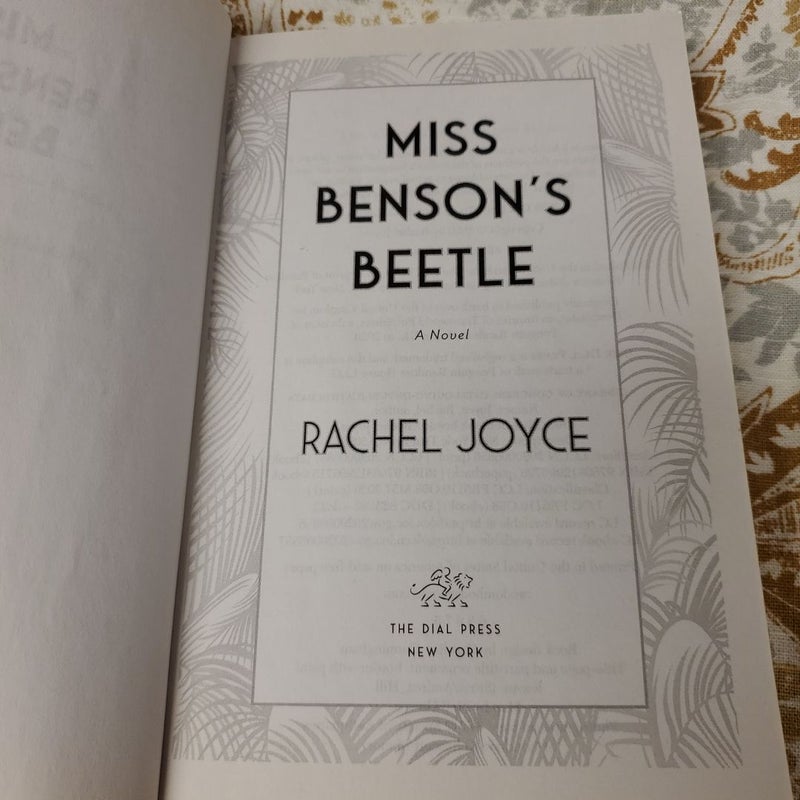 Miss Benson's Beetle