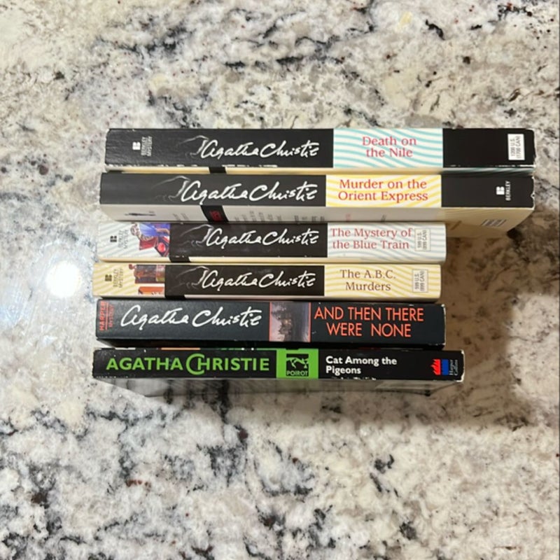 Lot of 6 Agatha Christie Books 