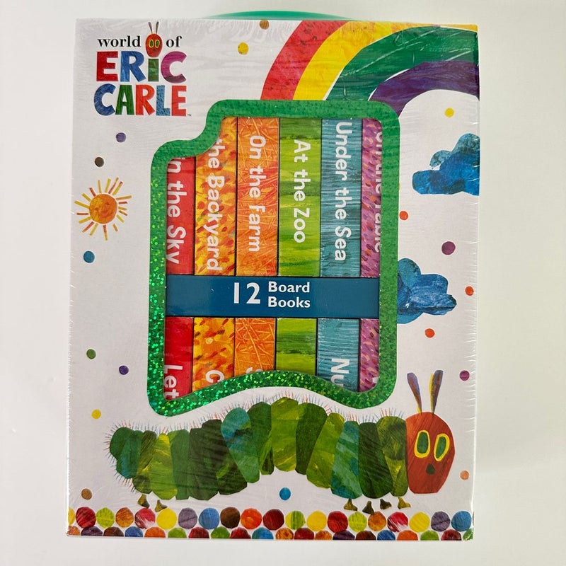 World of Eric Carle Board Book Set, 12 Mini Board Books, NEW