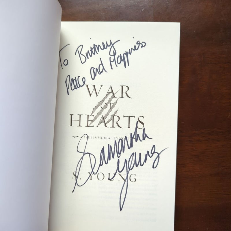 War of Hearts -Signed and Personalized